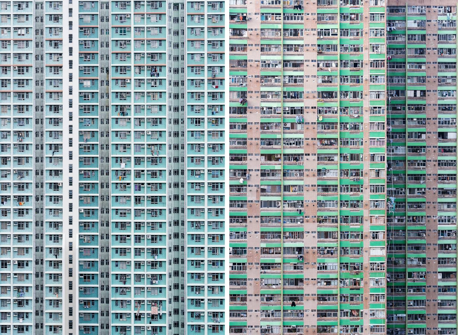 Zwei Bilder aus der Serie aus Hong Kong und Kowloon