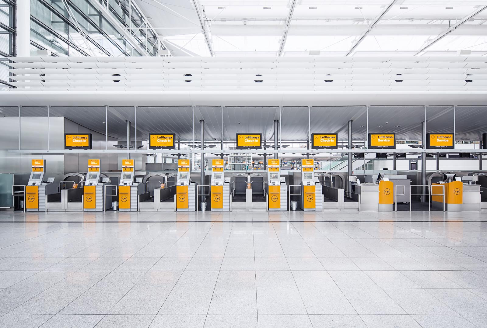 Lufthansa Check-In Bereich für Gepäck