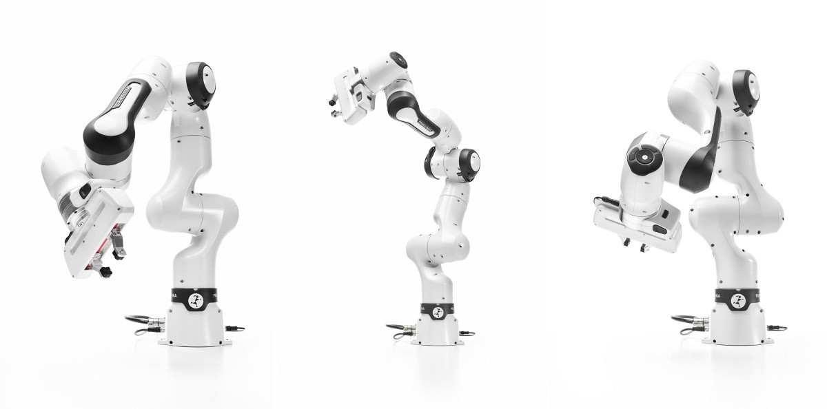 Visualisierung des Roboter Arms in drei verschiedenen Posen