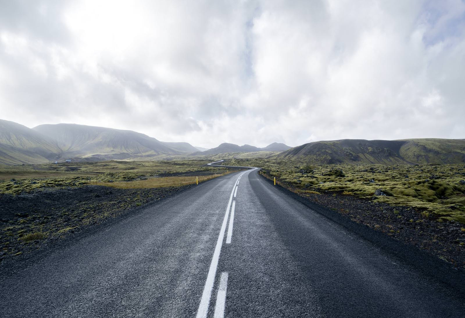 Eine Straße in der nähe vom Reykjavík